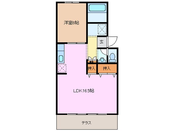 阿倉川駅 徒歩9分 1階の物件間取画像